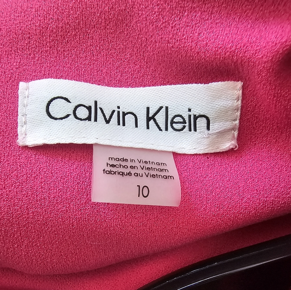 Calvin Klein Sleeveless Midi Dress in Hibiscus Pink Size 10 - Picture 4 of 7
